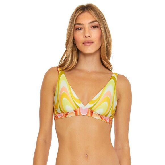 BECCA Whirlpool Elliana Women's Large Multi Swirl Reversible Halter Top ERK1045 - Picture 1 of 12